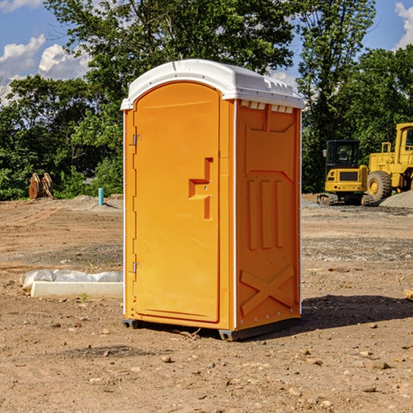 how often are the porta potties cleaned and serviced during a rental period in Peach Springs Arizona